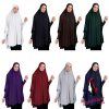 Khimar Burqa Long Hijab Scarf Muslim Women Large Amira Overhead Prayer Clothes Islamic Long Sleeve Niqab Jilbab Abaya Arab Tops