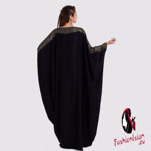 Dubai muslim abaya dress women's black bat sleeve ramadan islamic clothing prayer turkey arab elegant loose kaftan dress