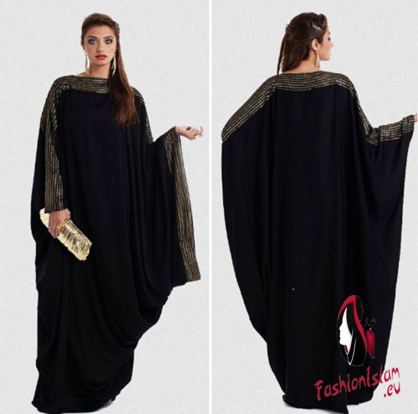 Dubai muslim abaya dress women's black bat sleeve ramadan islamic clothing prayer turkey arab elegant loose kaftan dress
