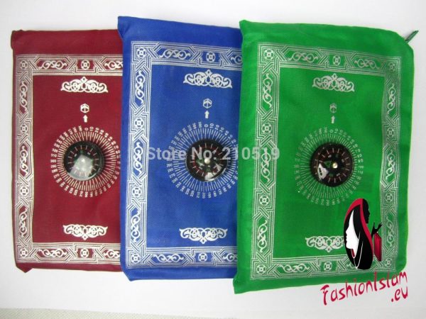 MA003 Travel muslim compass pocket size protable prayer mat 100*60cm