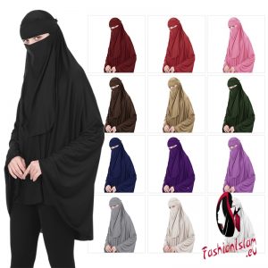 Formal Muslim Prayer Garment Sets Women tops and mask Islamic Clothing Dubai Turkey Namaz Prayer Musulman Jurken 2 piece sets