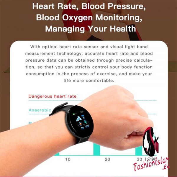 YOCUBY D18 Smart Watch Men Waterproof Sleep Tracker Heart Rate Tracke Smartwatch Blood Pressure Blood Oxygen Sports Watch PK D13