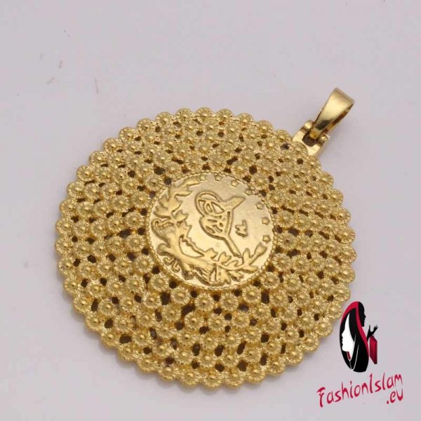 ZKD  islam muslim Turks round Pendant Necklace Arab Coin for Women Gold Color Turkey Coins Jewelry