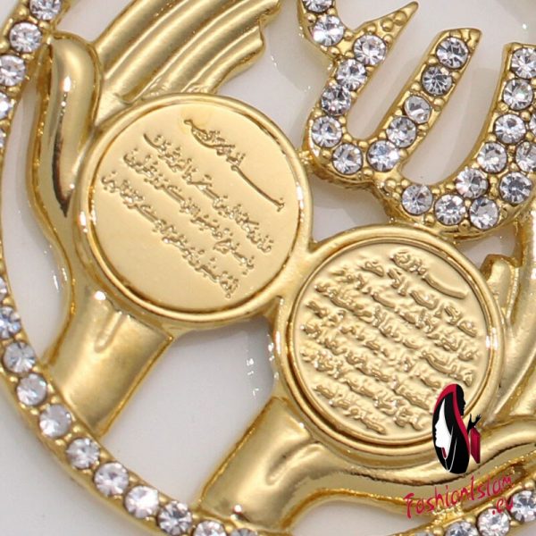 zkd Islamic Allah Al Qalam AYATUL KURSI pendant Necklace  Surah  Muslim Quran Vanyakad