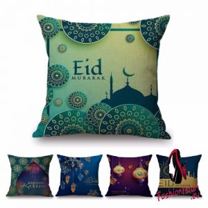 2018 Ramadan Decorations Islamic Eid Mubarak Kareem Home Decor Sofa Throw Pillow Cases Muslim Mosque Lantern Linen Cushion Cover