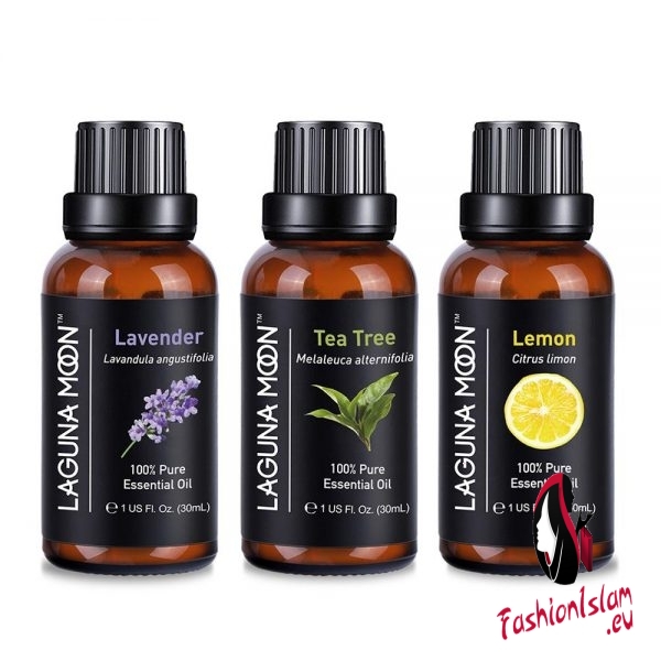 Lagunamoon Pure Essential Oils 30ML*3pcs Set Humidifier Diffuser Aromatherapy Aroma Massage Lavender Tea Tree Lemon Oil