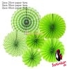 6pc green fan