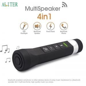 4 in 1 MultiSpeaker Outdoor Wireless Bluetooth Speaker Flashlight Torch Power Bank Support TF FM jul20