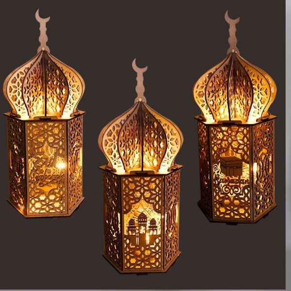 Holz EID Mubarak Decor 2022 Ramadan Dekoration für Startseite Islamischen Muslimischen Partei Liefert Ramadan Kareem geschenk Eid Al Adha Ornament
