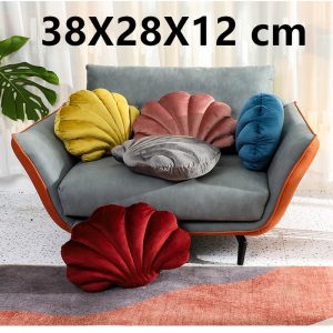 1 shell decorative pillow, cotton, linen pillowcase, conch decorative pillow, home office decoration